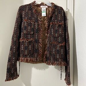 Aldo Martins Brown and Black Tweed Blazer
